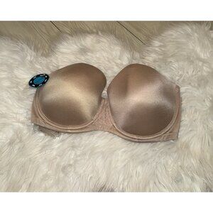 Bali One Smooth U Stay in Place Strapless Underwire Bra Womens 38D Beige DF6599